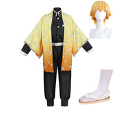 Anime Adult Agatsuma Zentisu Yellow Uniform Outfit Set Cosplay Costume Halloween Carnival Suit